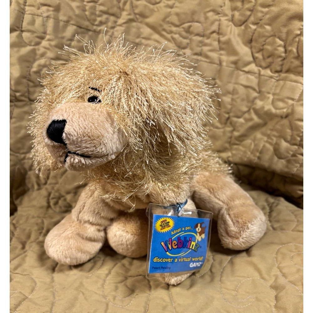 GANZ Webkinz Golden Retriever Plush Stuffed Animal with code/tag!